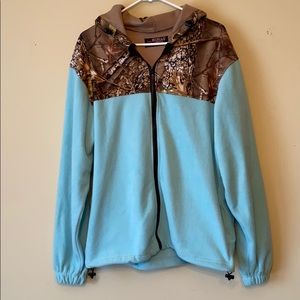 camo fleece pullover women's